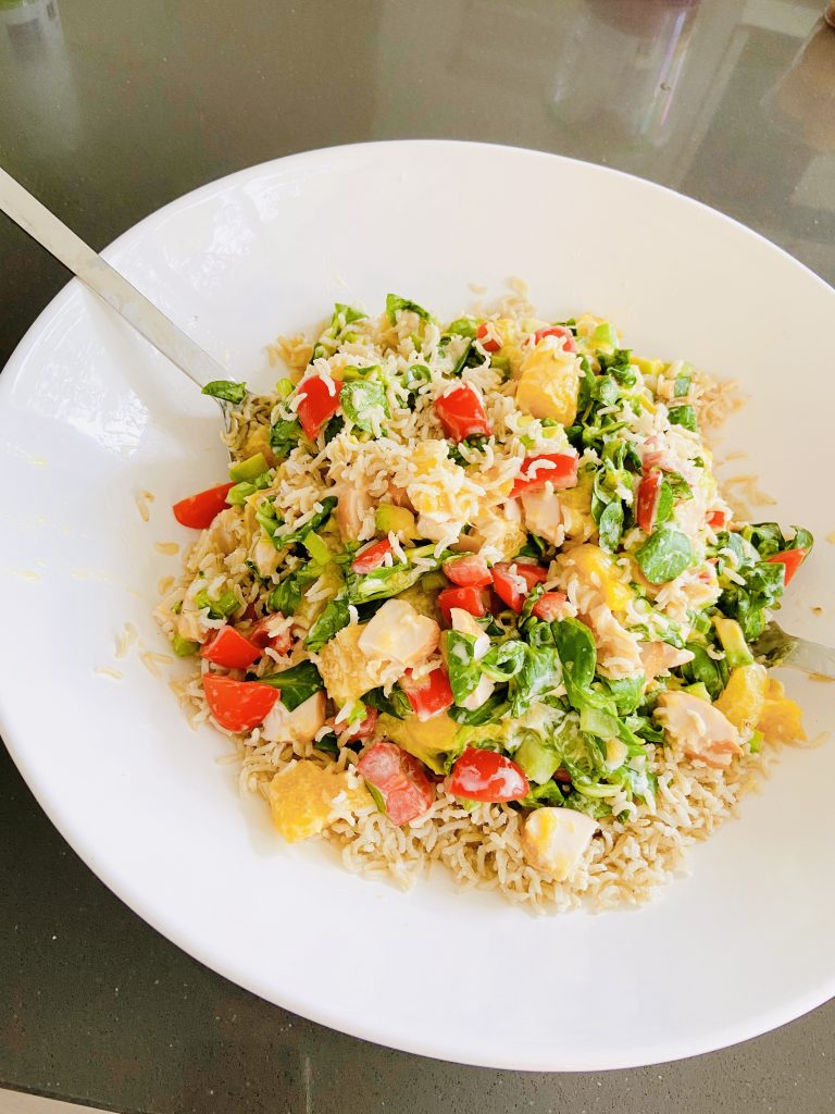 Rijstsalade met mango